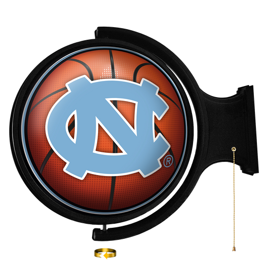 North Carolina Tar Heels Round Basketball Rotating Wall Sign