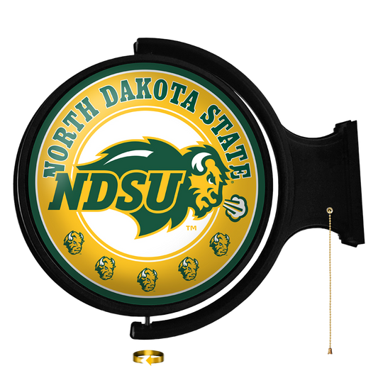North Dakota State Bison Round Rotating Wall Sign