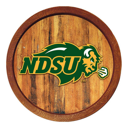 North Dakota State Bison Barrel Top Sign