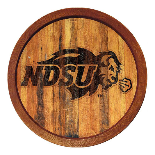North Dakota State Bison Branded Barrel Top Sign