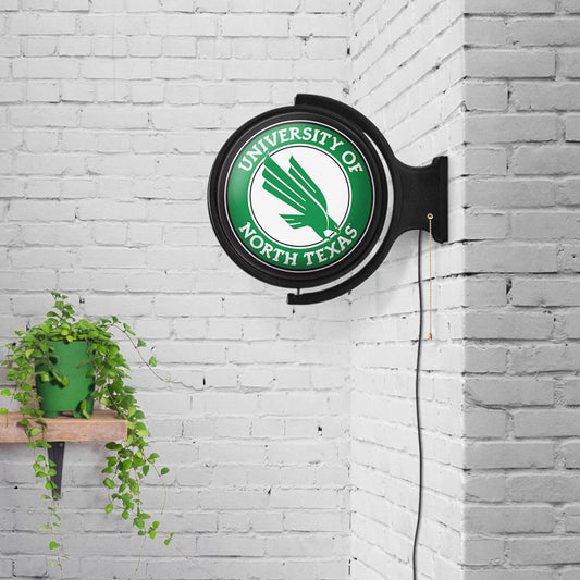 North Texas Mean Green Round Rotating Wall Sign Room View