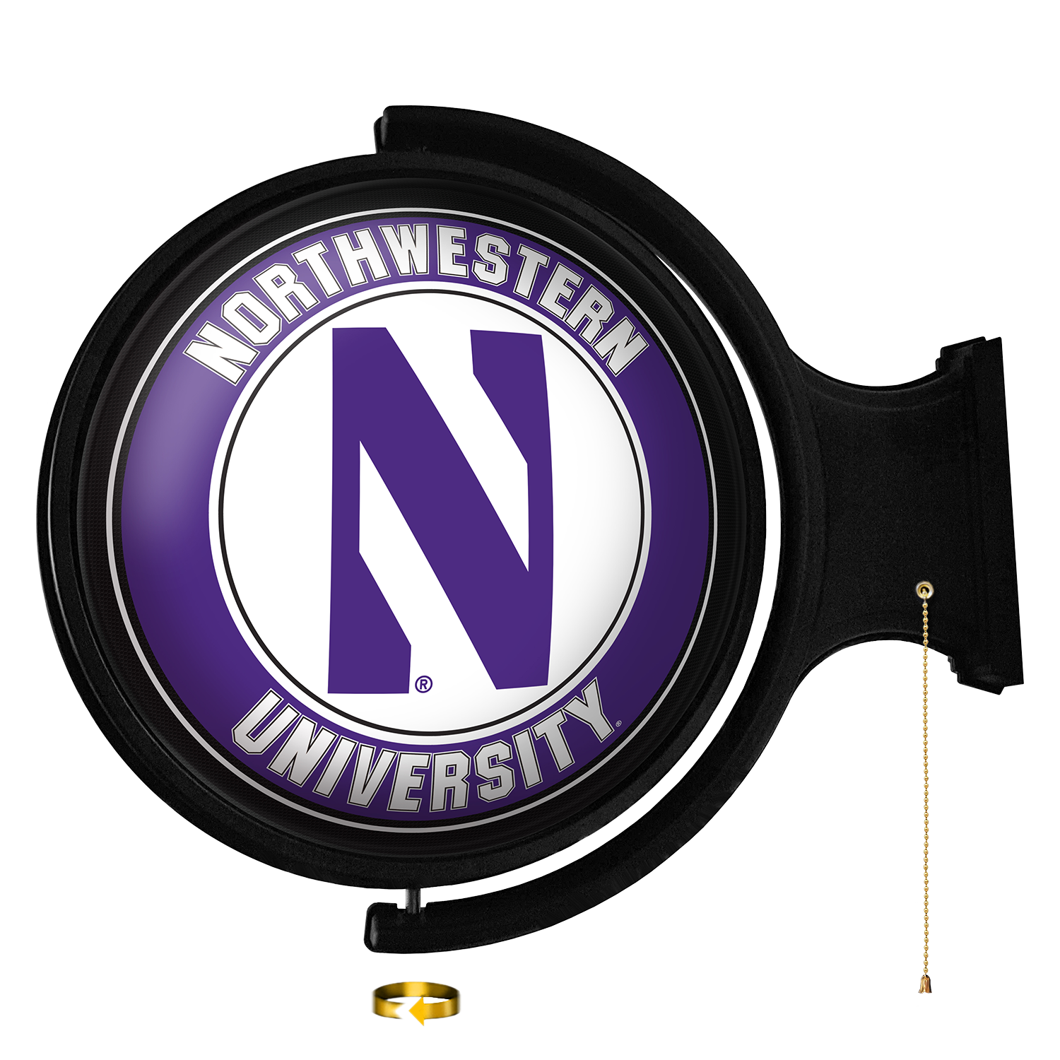 Northwestern Wildcats Round Rotating Wall Sign