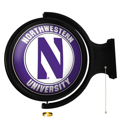 Northwestern Wildcats Round Rotating Wall Sign