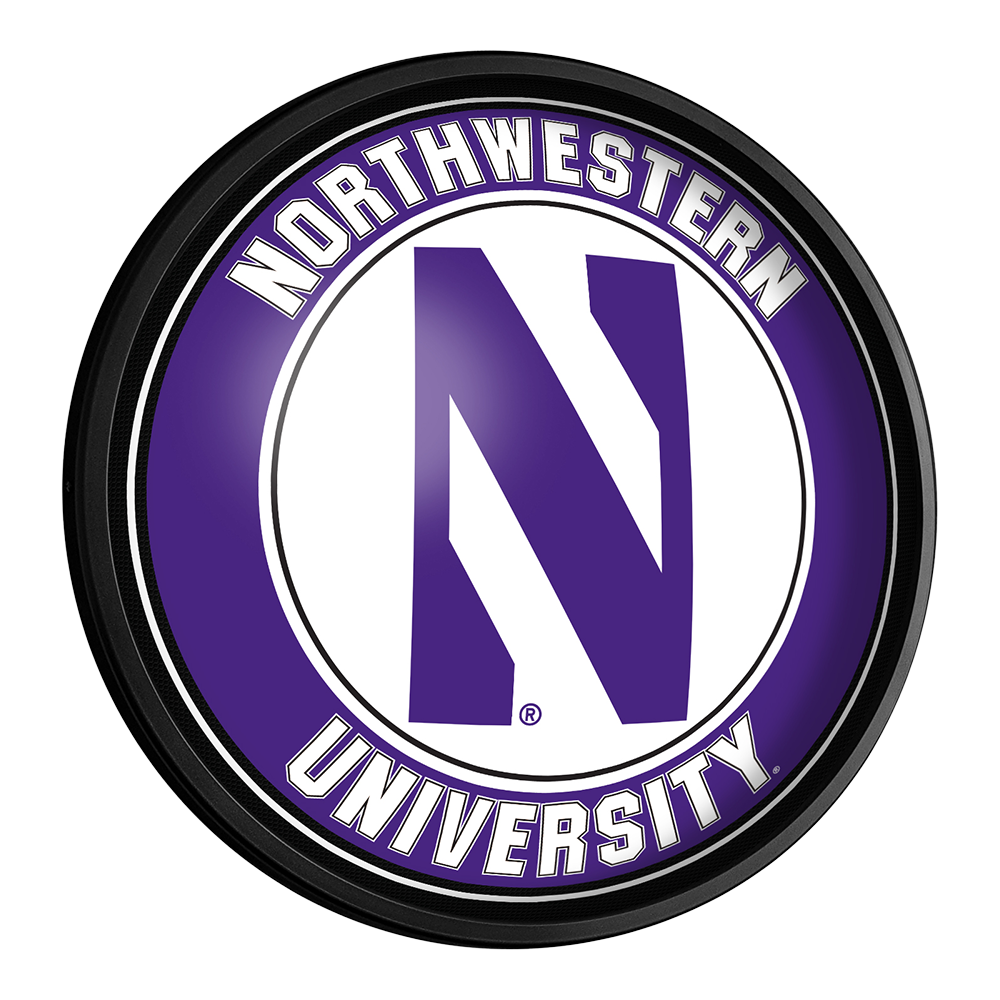 Northwestern Wildcats Slimline Round Lighted Wall Sign