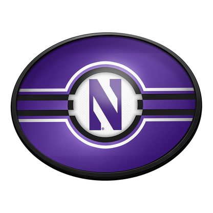 Northwestern Wildcats Slimline Oval Lighted Wall Sign