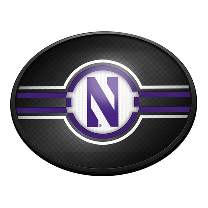 Northwestern Wildcats Slimline Oval Lighted Wall Sign