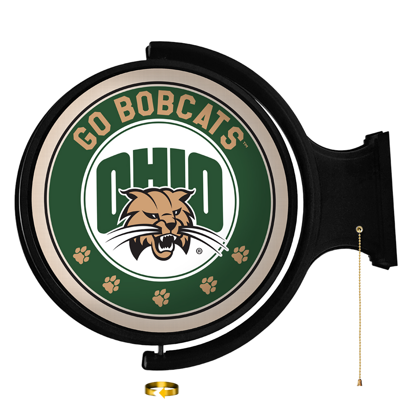 Ohio Bobcats Round Rotating Wall Sign