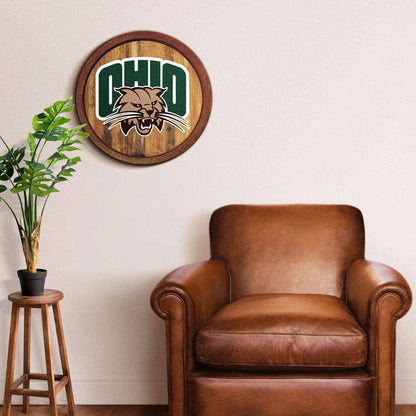 Ohio Bobcats Barrel Top Sign Room View