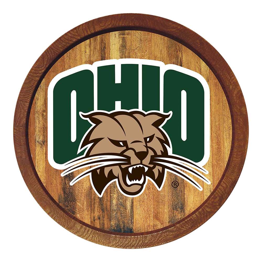 Ohio Bobcats Barrel Top Sign