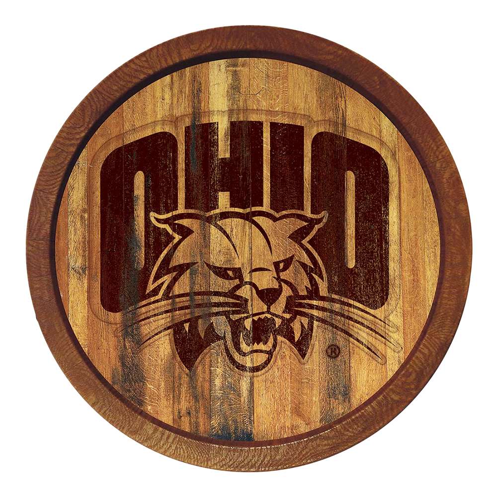 Buy Ncaa Ohio Bobcats Branded Faux Barrel Top Sign Profootballstuff