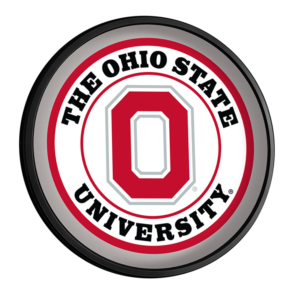 Ohio State Buckeyes Slimline Round Lighted Wall Sign
