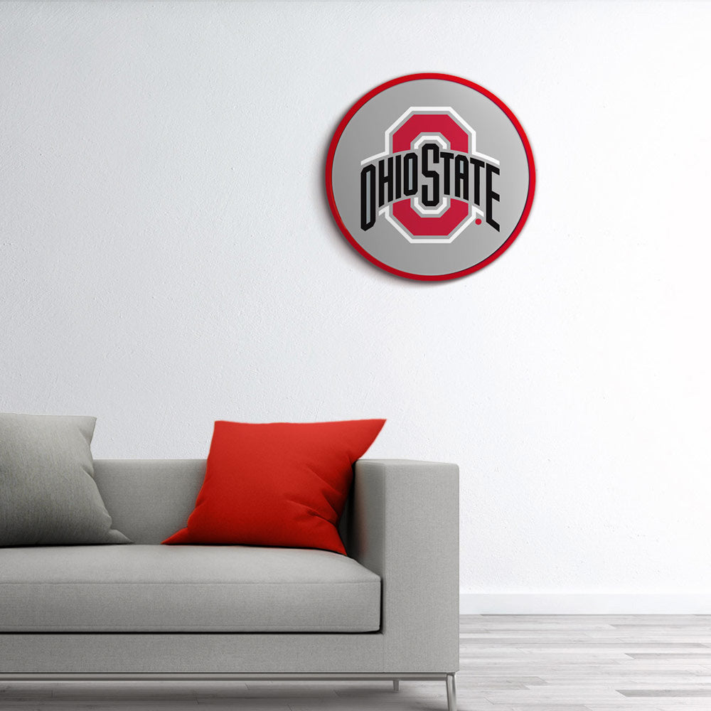 Ohio State Buckeyes Modern Disc Wall Sign Room View