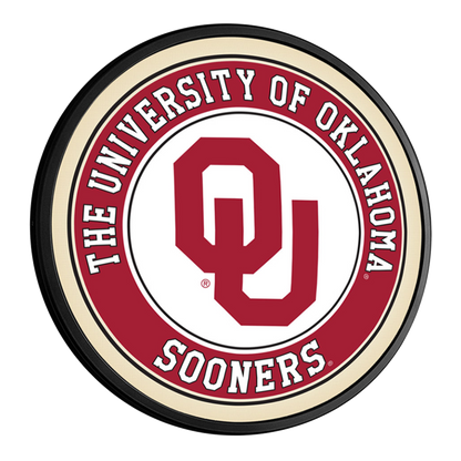 Oklahoma Sooners Slimline Round Lighted Wall Sign