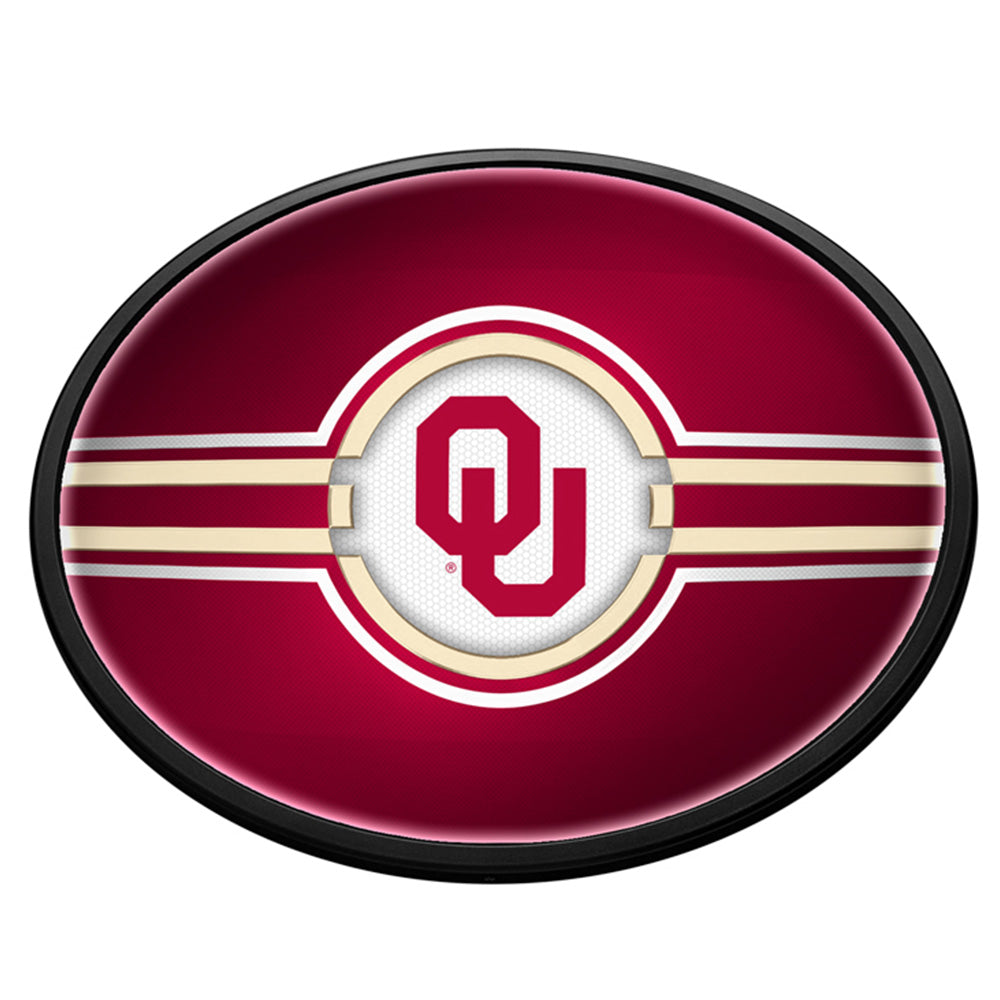 Oklahoma Sooners Slimline Oval Lighted Wall Sign