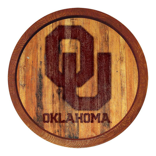 Oklahoma Sooners Branded Barrel Top Sign