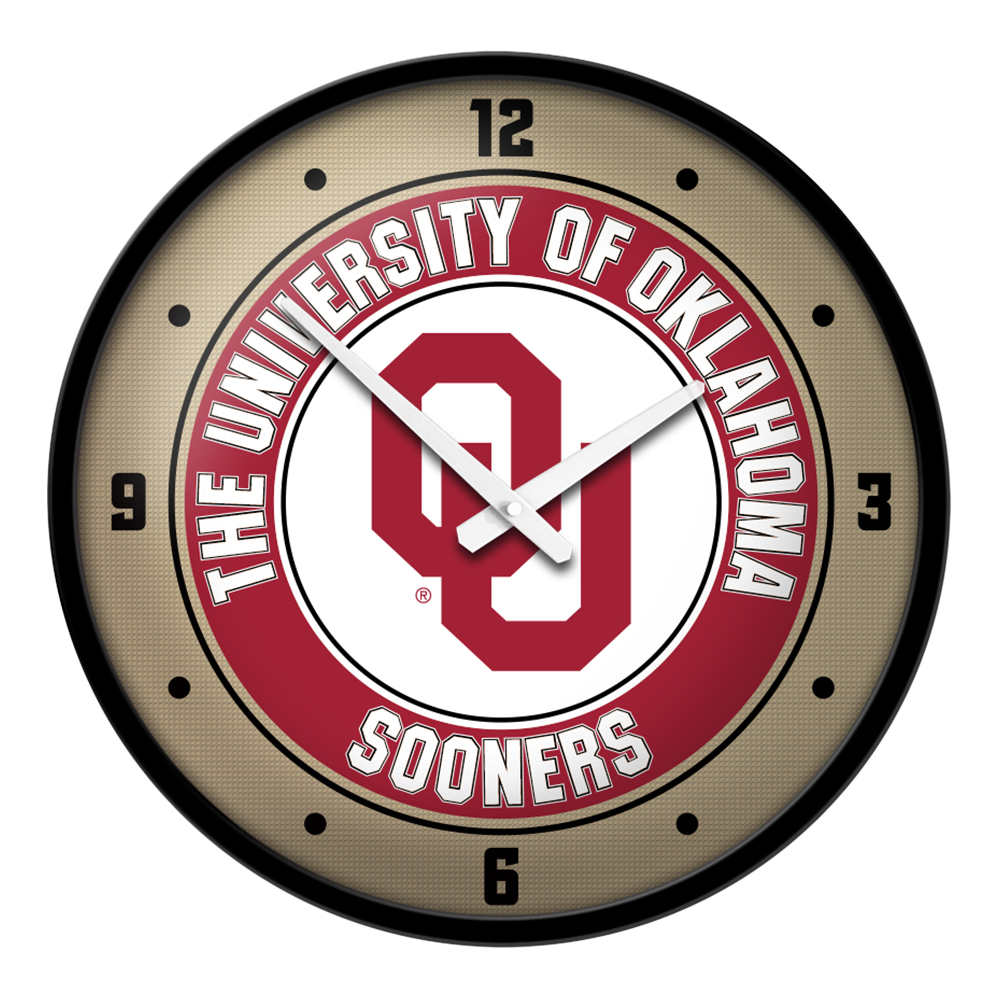 Oklahoma Sooners Round Wall Clock