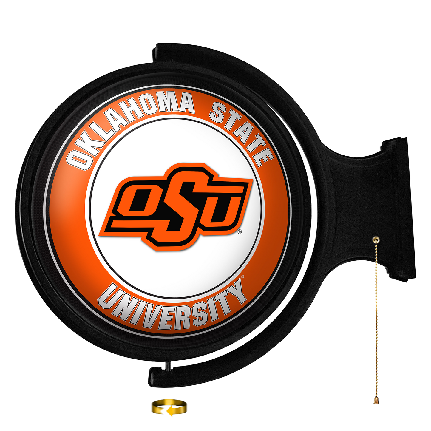 Oklahoma State Cowboys Round Rotating Wall Sign