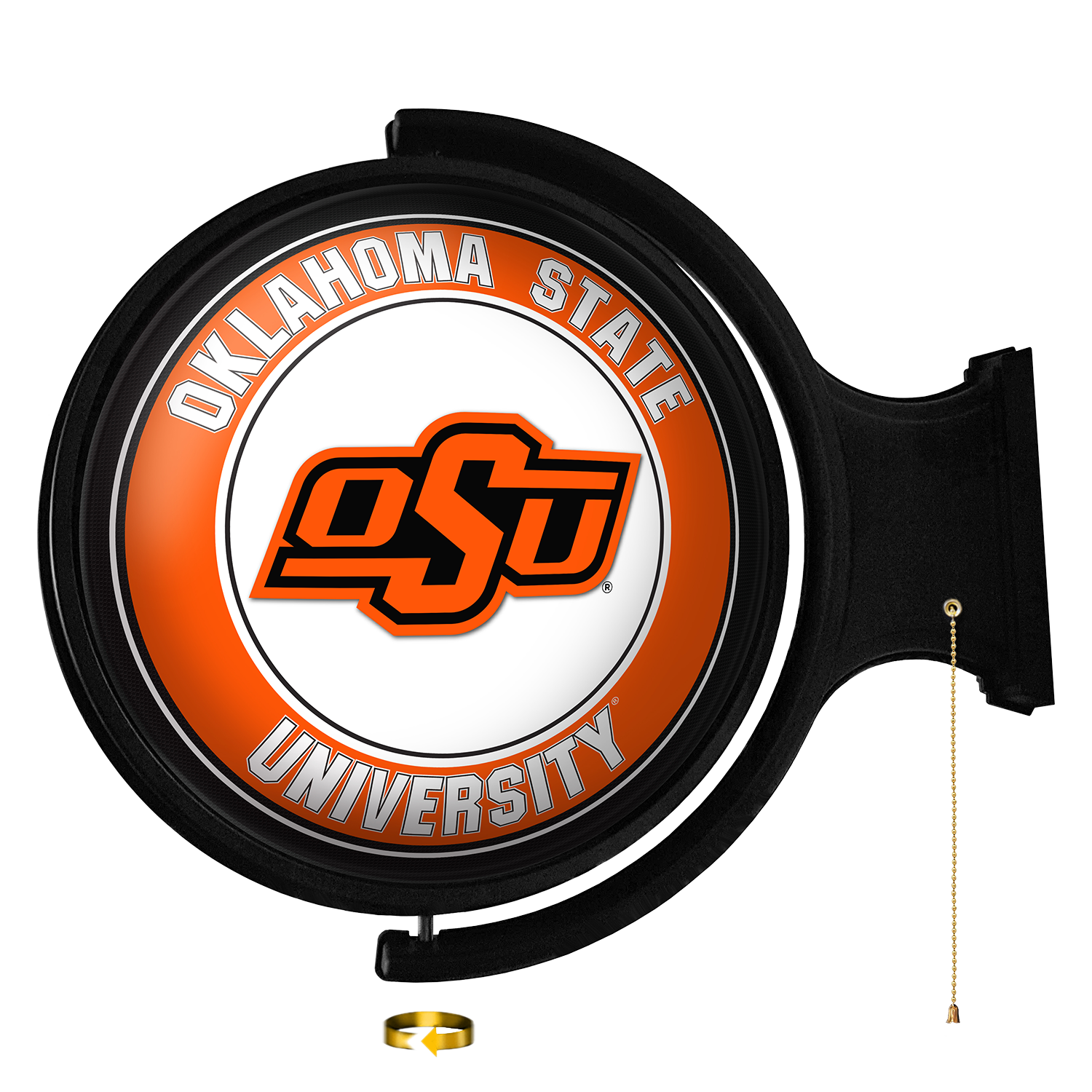 Oklahoma State Cowboys Round Rotating Wall Sign