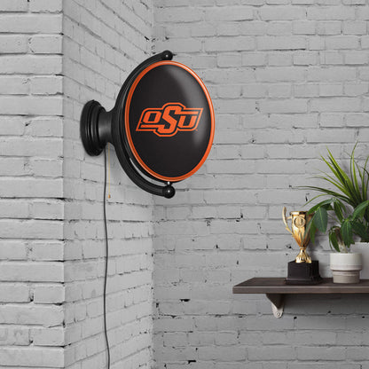 Oklahoma State Cowboys Oval Rotating Wall Sign Room View