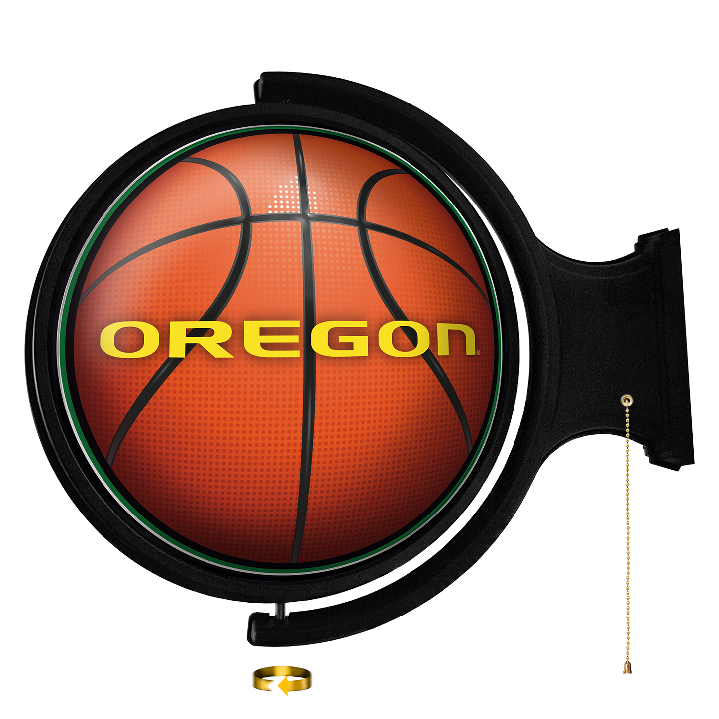 Oregon Ducks Round Basketball Rotating Wall Sign