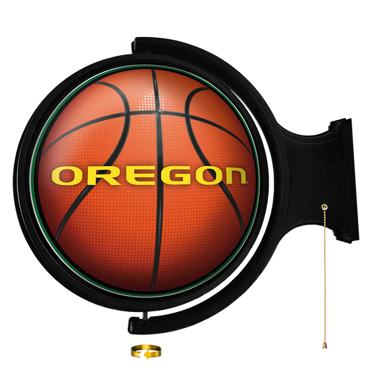 Oregon Ducks Round Basketball Rotating Wall Sign