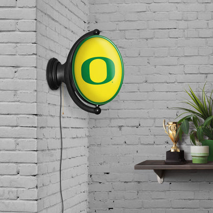 Oregon Ducks Oval Rotating Wall Sign Room View