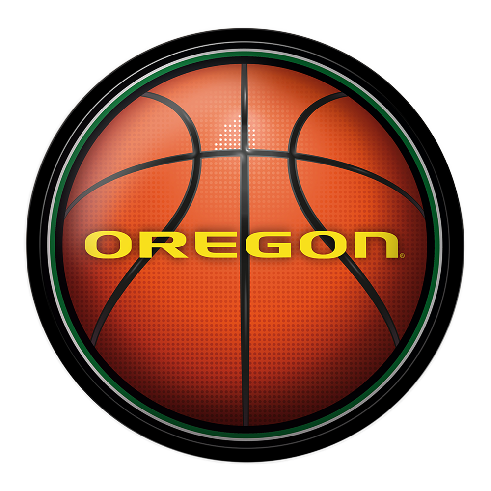 Oregon Ducks Basketball Modern Disc Wall Sign