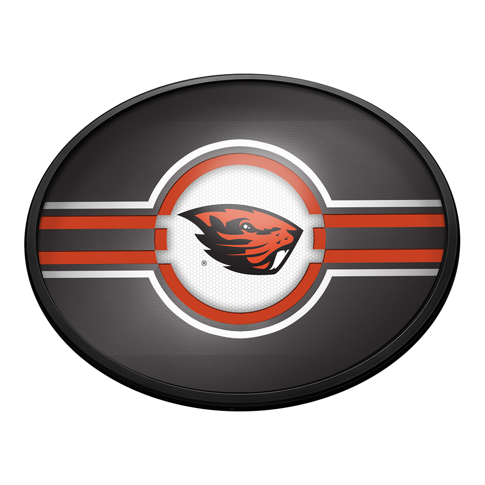 Oregon State Beavers Slimline Oval Lighted Wall Sign