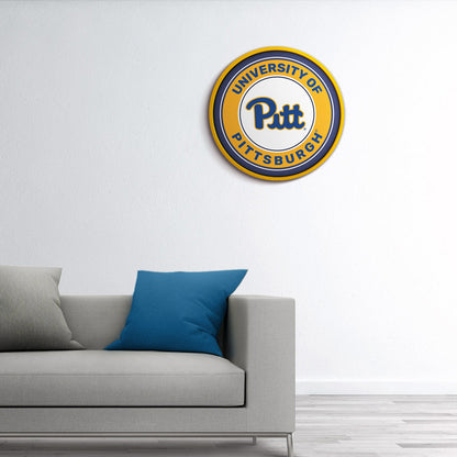 Pittsburgh Panthers Modern Disc Wall Sign Room View