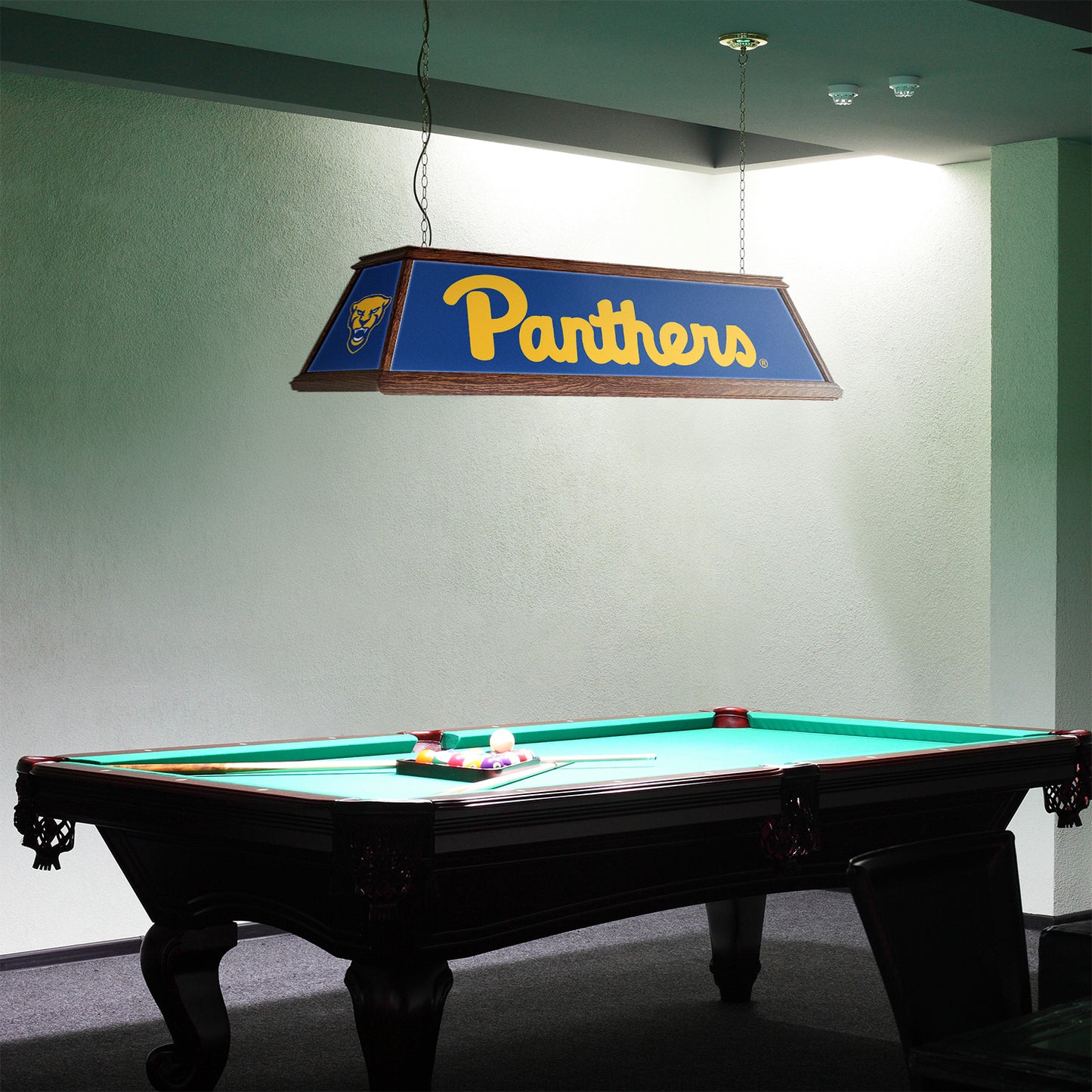 Pittsburgh Panthers Premium Pool Table Light Room View