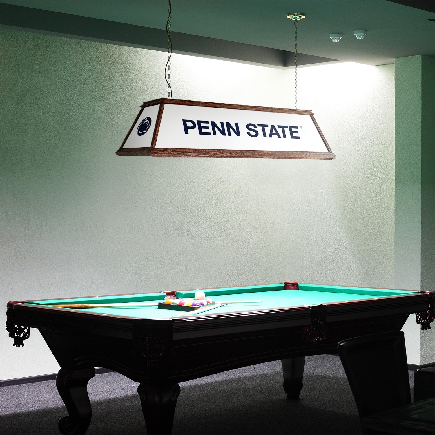 Penn State Nittany Lions Premium Pool Table Light Room View