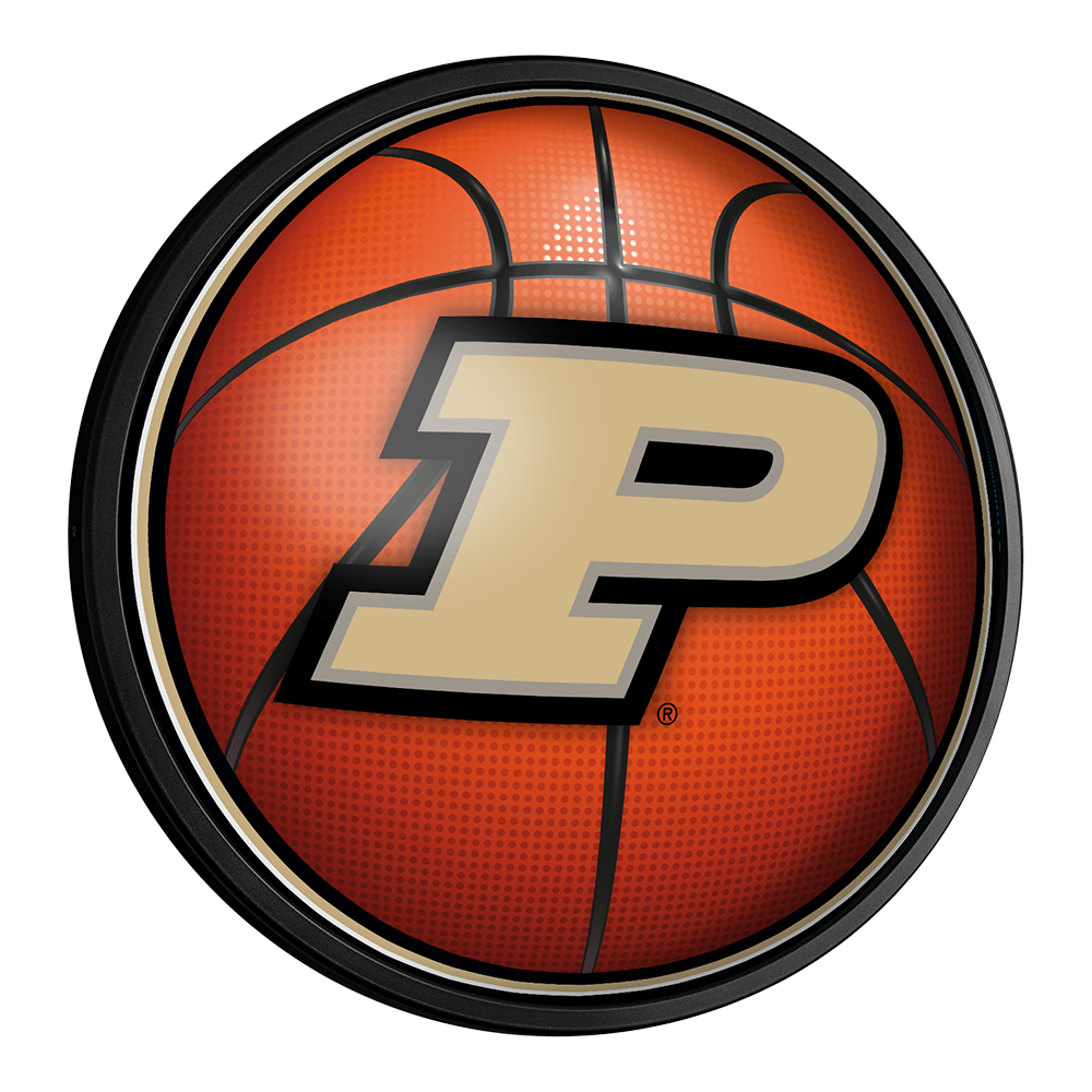 Purdue Boilermakers Basketball Slimline Round Lighted Wall Sign
