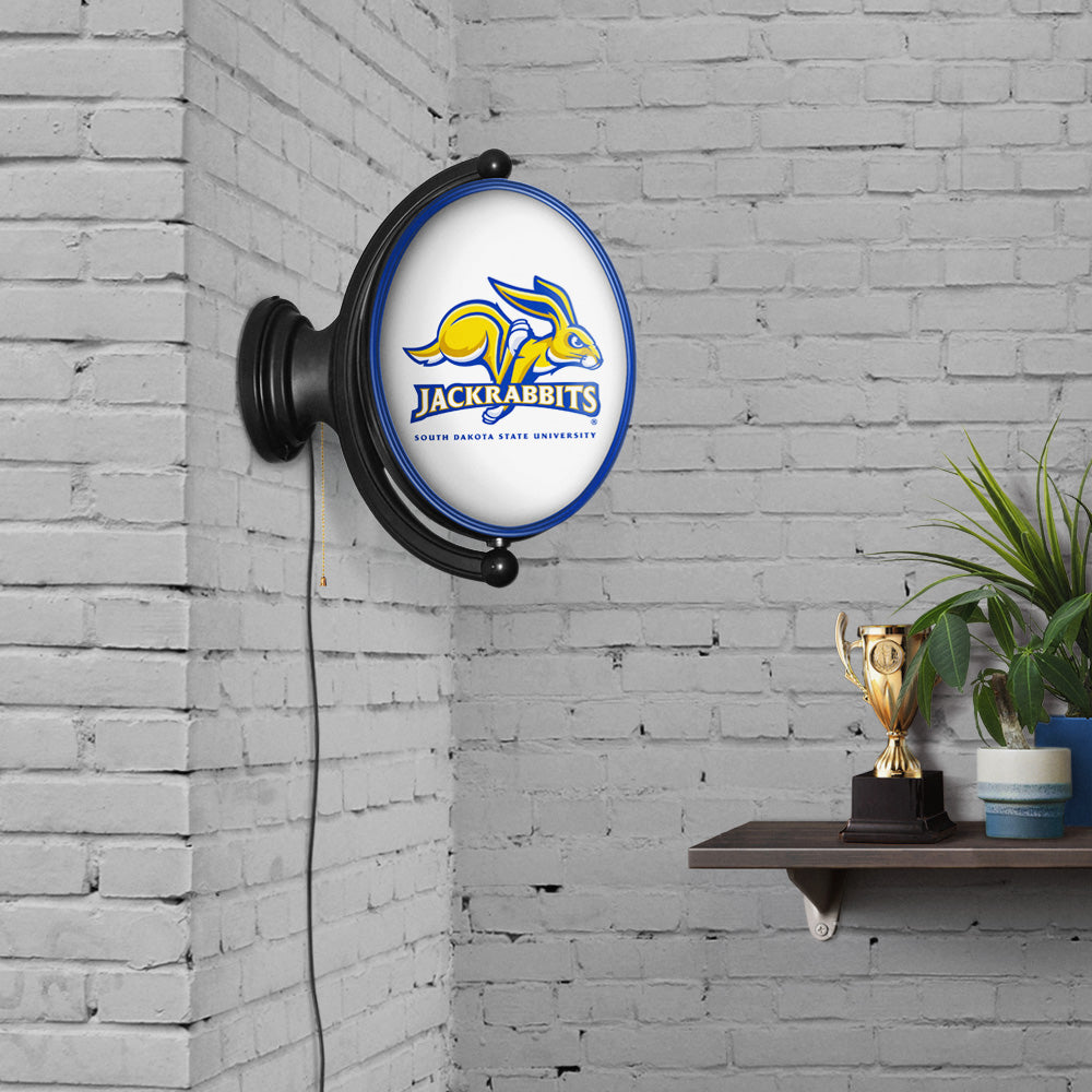 South Dakota State JackRabbits Oval Rotating Wall Sign Room View