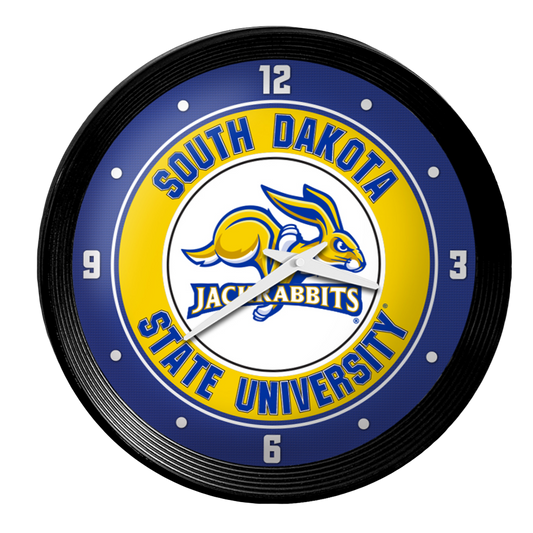 South Dakota State JackRabbits Ribbed Wall Clock