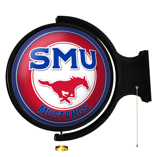 SMU Mustangs Round Rotating Wall Sign