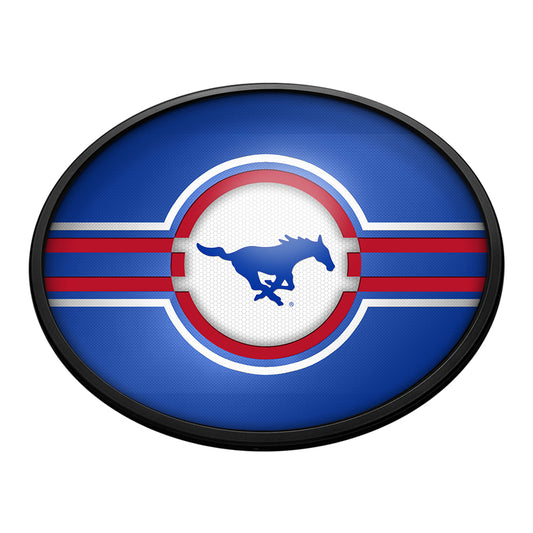 SMU Mustangs Slimline Oval Lighted Wall Sign