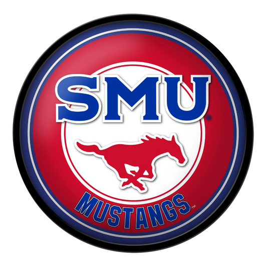 SMU Mustangs Modern Disc Wall Sign