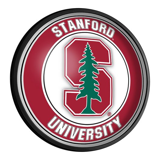 Stanford Cardinal Slimline Round Lighted Wall Sign