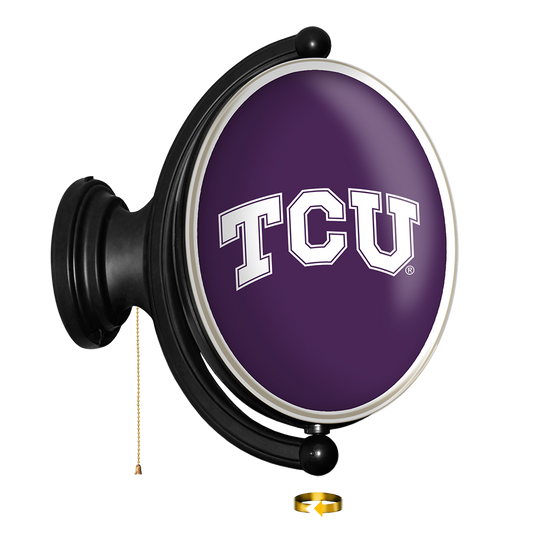 TCU Horned Frogs Oval Rotating Wall Sign