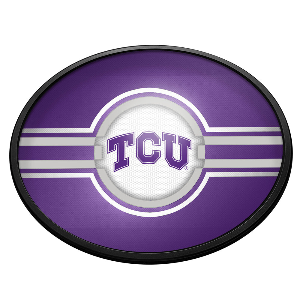 TCU Horned Frogs Slimline Oval Lighted Wall Sign