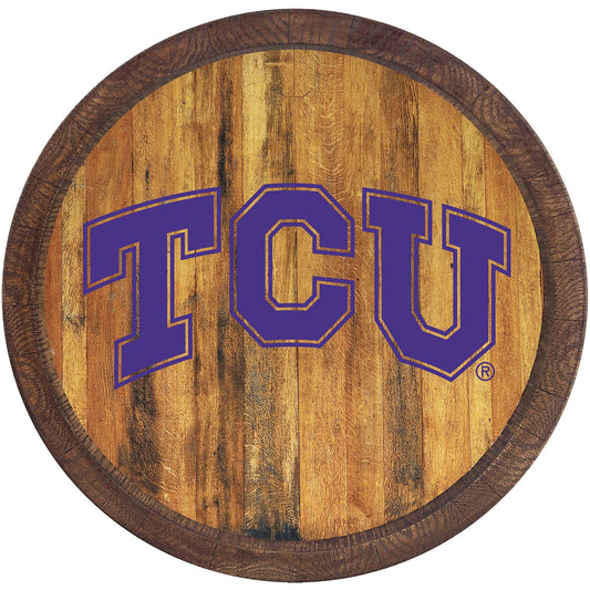 TCU Horned Frogs Barrel Top Sign