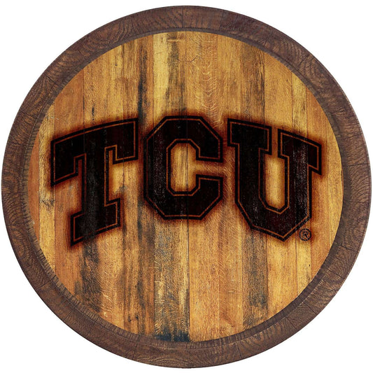 TCU Horned Frogs Branded Barrel Top Sign