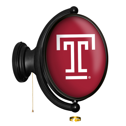 Temple Owls Oval Rotating Wall Sign