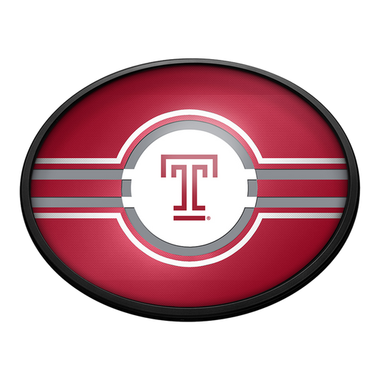 Temple Owls Slimline Oval Lighted Wall Sign