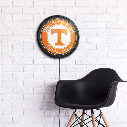 Tennessee Volunteers Slimline Round Lighted Wall Sign Room View
