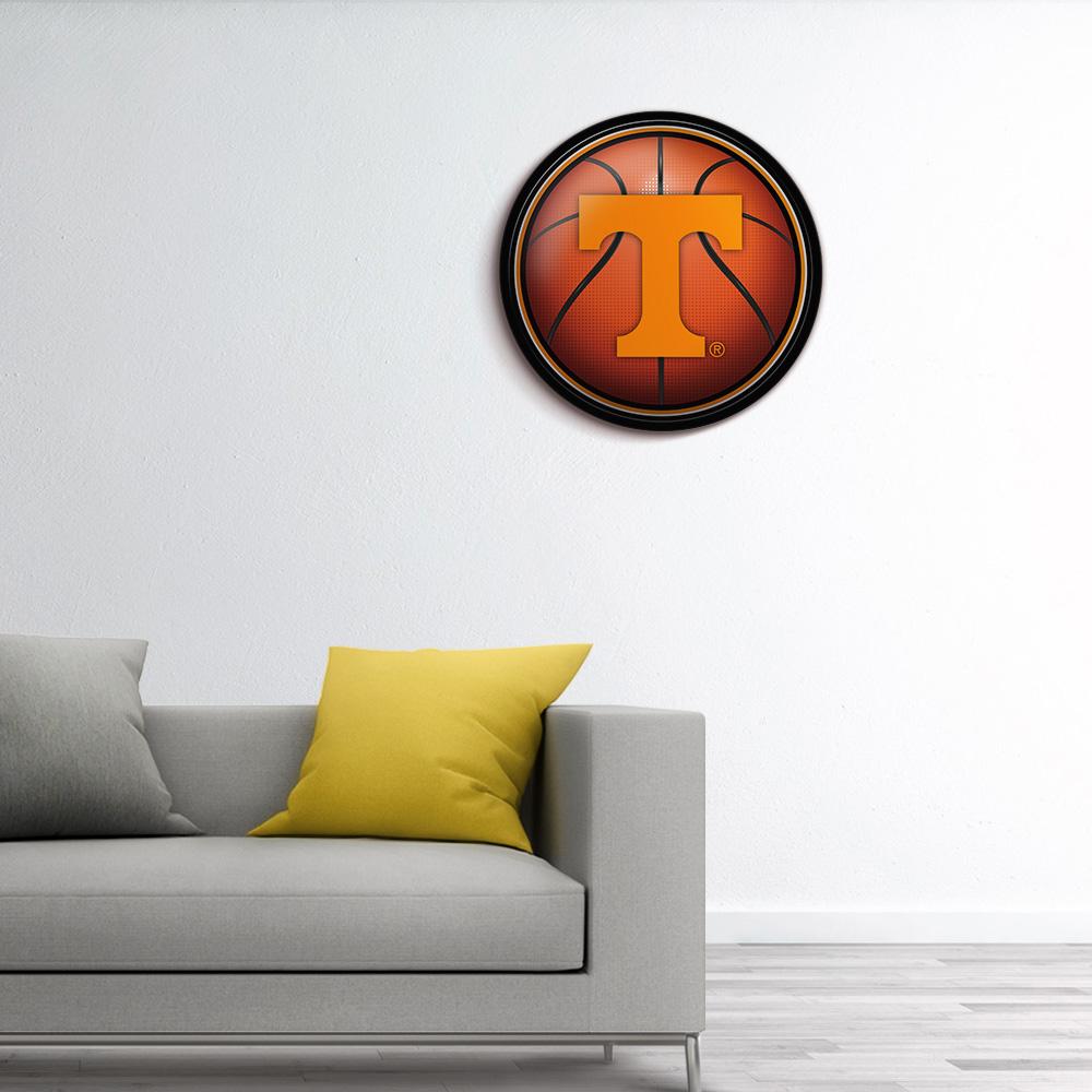 Tennessee Volunteers Basketball Modern Disc Wall Sign Room View