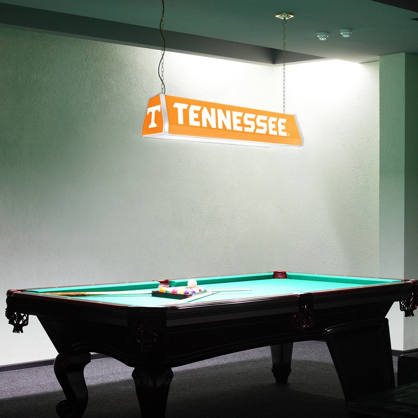 Tennessee Volunteers Standard Pool Table Light Room View