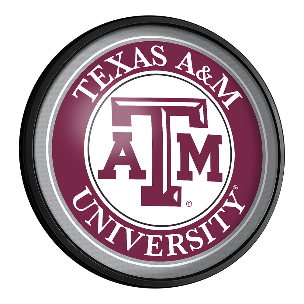 Texas A&M Aggies Slimline Round Lighted Wall Sign