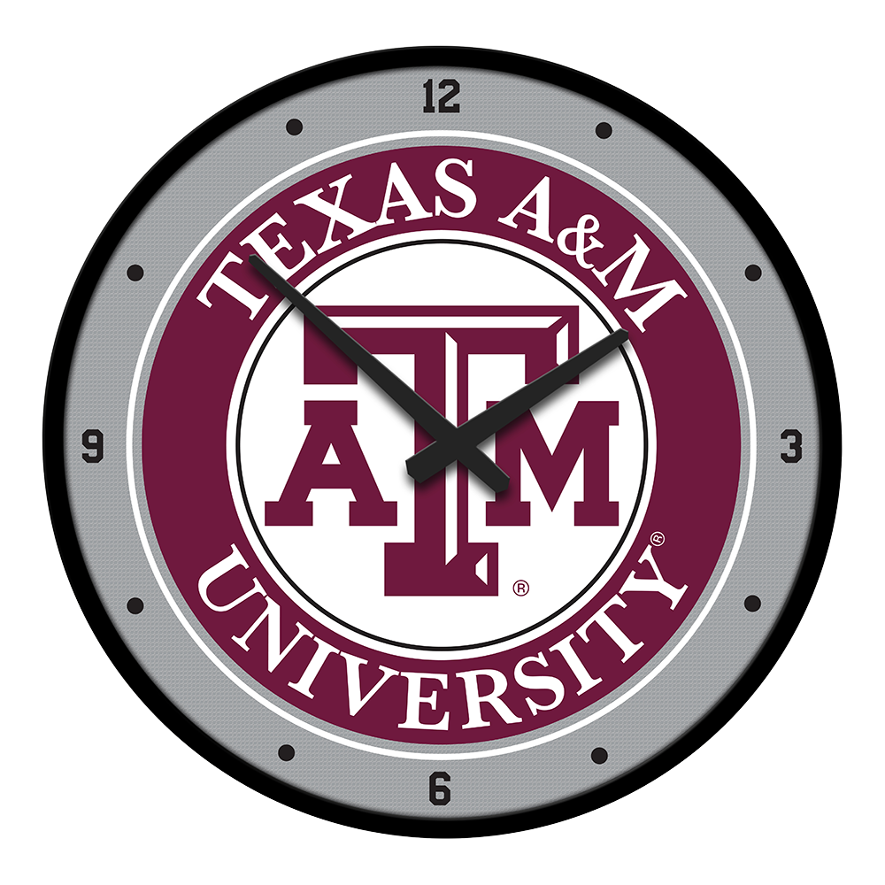Texas A&M Aggies Round Wall Clock