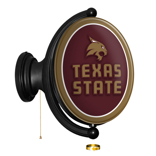 Texas State Bobcats Oval Rotating Wall Sign